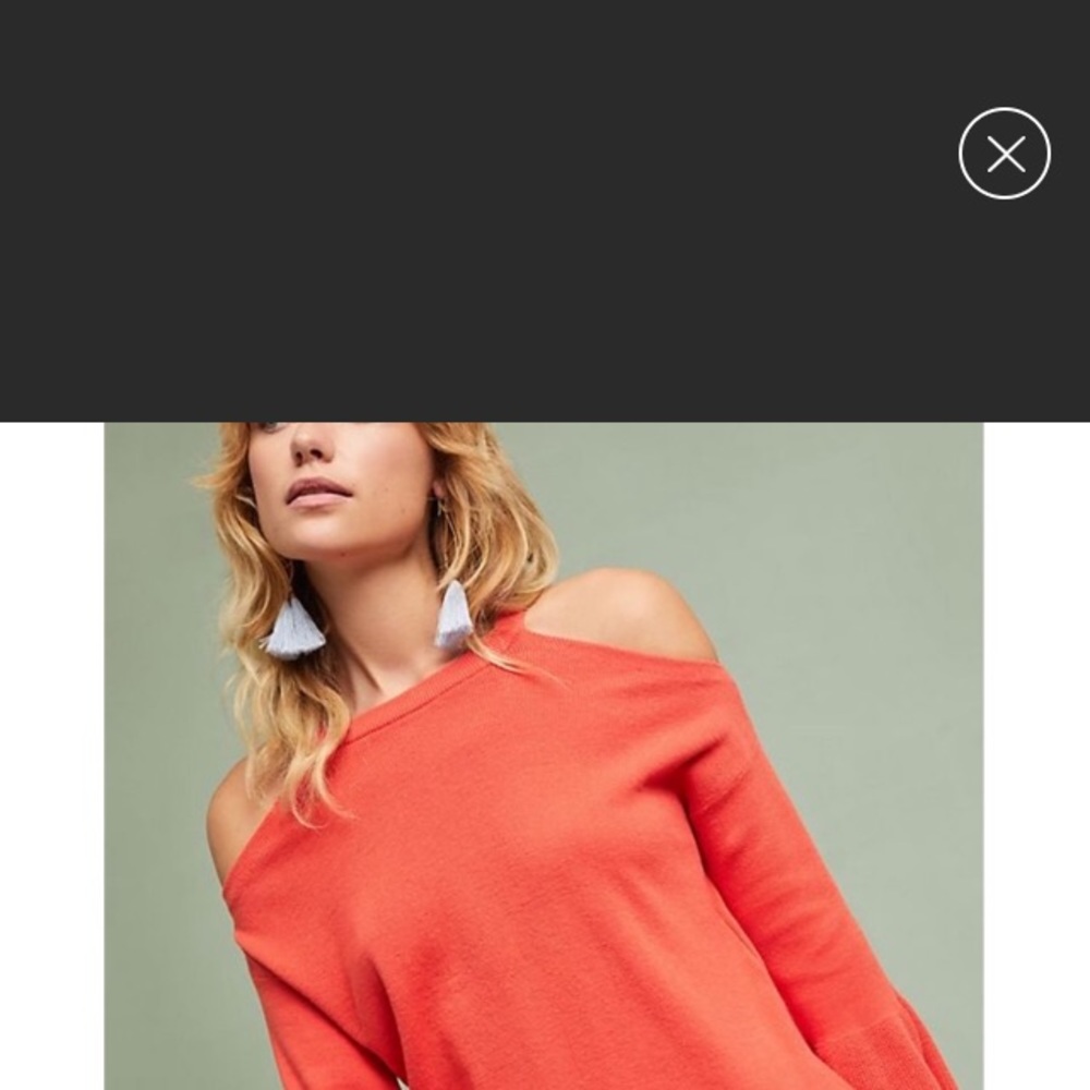 Anthro Knitted&Knotted Leandre Open Shoulder Top